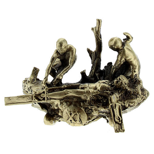Vía Dolorosa aleación de latón 14 estaciones pie Vía Crucis 7,5 cm 14