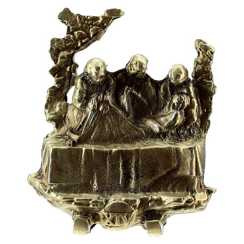 Vía Dolorosa aleación de latón 14 estaciones pie Vía Crucis 7,5 cm 17