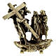 Vía Dolorosa aleación de latón 14 estaciones pie Vía Crucis 7,5 cm s7