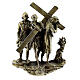 Vía Dolorosa aleación de latón 14 estaciones pie Vía Crucis 7,5 cm s8