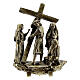 Vía Dolorosa aleación de latón 14 estaciones pie Vía Crucis 7,5 cm s11