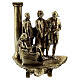 Via Crucis 14 stations brass-plated alloy base support 7 cm s1