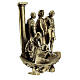 Via Crucis 14 stations brass-plated alloy base support 7 cm s4