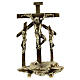 Via Crucis 14 stations brass-plated alloy base support 7 cm s15