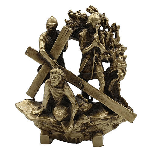 Standing Way of the Cross, 14 bronze stations, h 7 cm 7