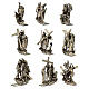 Standing Way of the Cross, 14 bronze stations, h 7 cm s20