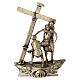 14 Estaciones Vía Crucis bronce con pie Vía Dolorosa h 7 cm s17