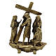 14 Stazioni Via Crucis bronzo piedino Via Dolorosa h 7 cm s8