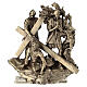 14 Stazioni Via Crucis bronzo piedino Via Dolorosa h 7 cm s8