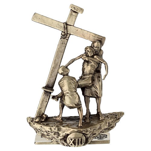 14 Stacji Drogi Krzyżowej brąz nóżki Via Dolorosa wys. 7 cm 17