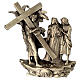 14 stations Via Crucis bronze base support Via Dolorosa h 7 cm s5