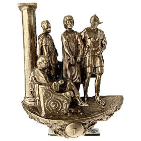 Standing Way of the Cross, 14 bronze stations, h 14 cm