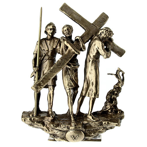 Standing Way of the Cross, 14 bronze stations, h 14 cm 7