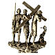Standing Way of the Cross, 14 bronze stations, h 14 cm s7