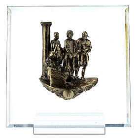 Way of the Cross, 14 stations of bronze on plexiglass, 14 cm