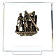 14 Stazioni bronzo Via Crucis morte Cristo plexiglas Via Dolorosa 14 cm s3