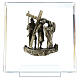 14 Stazioni bronzo Via Crucis morte Cristo plexiglas Via Dolorosa 14 cm s7