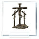 14 Stazioni bronzo Via Crucis morte Cristo plexiglas Via Dolorosa 14 cm s13