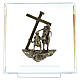 14 Stazioni bronzo Via Crucis morte Cristo plexiglas Via Dolorosa 14 cm s14