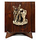 Way of the Cross Via Dolorosa with 14 stations, bronze on wood, 14 cm s6
