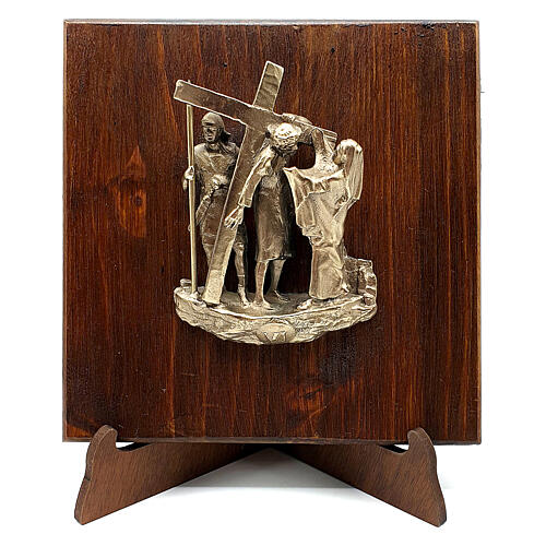 Via Dolorosa 14 stazioni crocifissione Cristo Via Crucis 14 cm bronzo 6