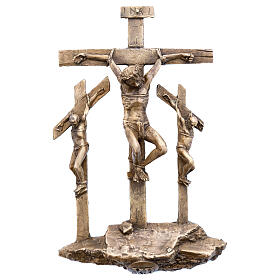 Wall Way of the Cross, 14 bronze stations, h 26 cm