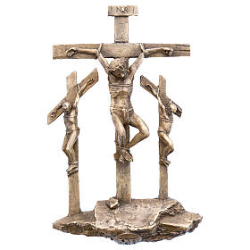 Via Crucis 14 stazioni bronzo appendibili morte Cristo Via Dolorosa 34 cm