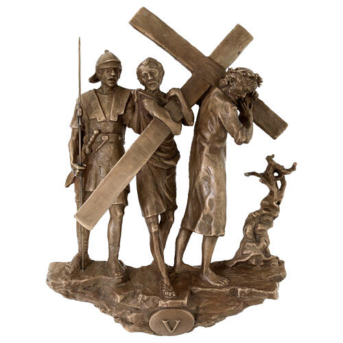 Via Crucis 14 stazioni bronzo appendibili morte Cristo Via Dolorosa 34 cm 7