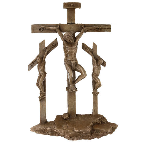 Via Crucis 14 stazioni bronzo appendibili morte Cristo Via Dolorosa 34 cm 17