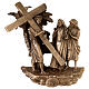 Via Crucis 14 stazioni bronzo appendibili morte Cristo Via Dolorosa 34 cm s5