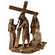 Via Crucis 14 stazioni bronzo appendibili morte Cristo Via Dolorosa 34 cm s11