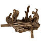 Via Crucis 14 stazioni bronzo appendibili morte Cristo Via Dolorosa 34 cm s16