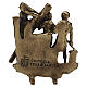 Via Crucis 14 stazioni bronzo appendibili morte Cristo Via Dolorosa 34 cm s4