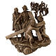 Via Crucis 14 stazioni bronzo appendibili morte Cristo Via Dolorosa 34 cm s5