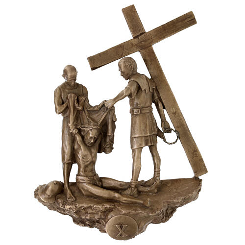 Via Sacra bronze 14 estações de parede Via Dolorosa h 36 cm 16