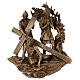 Via Sacra bronze 14 estações de parede Via Dolorosa h 36 cm s12
