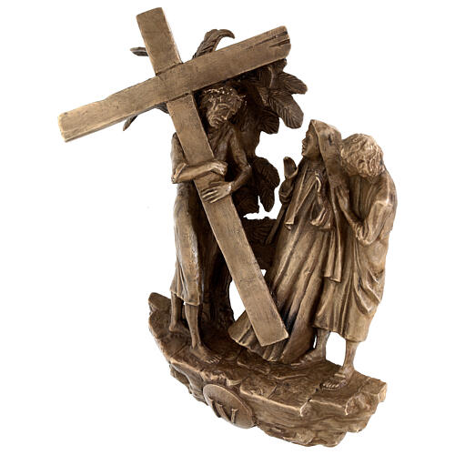 14 bronze stations of the cross hanging Christ death Via Dolorosa 34 cm 8