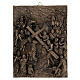 Stations of the Cross in bronzed resin, 14 stations 30x40 cm s6