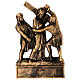 Way of the Cross Pergolino, 14 stations, marble dust with bronze finish, 14x9.5 in s3