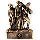 Way of the Cross Pergolino, 14 stations, marble dust with bronze finish, 14x9.5 in s6
