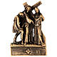 Way of the Cross Pergolino, 14 stations, marble dust with bronze finish, 14x9.5 in s7
