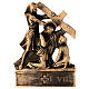 Way of the Cross Pergolino, 14 stations, marble dust with bronze finish, 14x9.5 in s8