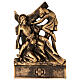 Way of the Cross Pergolino, 14 stations, marble dust with bronze finish, 14x9.5 in s12