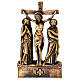 Way of the Cross Pergolino, 14 stations, marble dust with bronze finish, 14x9.5 in s13