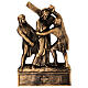 Via Crucis Pergolino polvere di marmo bronzata 14 stazioni 35x25 s3