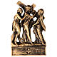 Via Sacra "Pergolino" pó de mármore efeito bronze 14 estações 35x25 cm s5