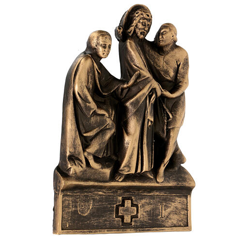 Stations of the Cross Pergolino bronzed marble dust 14 stations 35x25 2