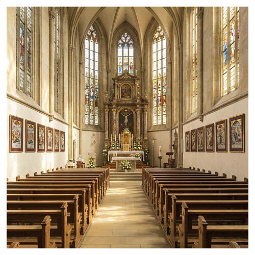 Via Crucis 15 stazioni rame cesellato galvanizzato 60x40 5