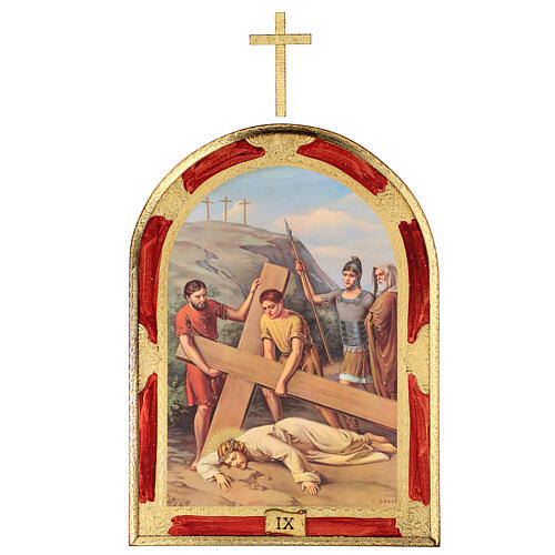 Way of the Cross, 15 stations, ogival boards of poplar wood, 16x12 in 11