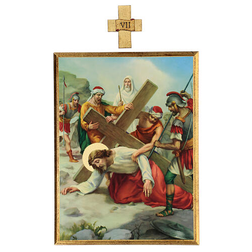 Via Crucis 15 stazioni quadri legno stampa 40x30 8